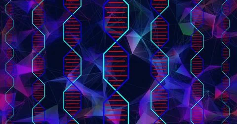 Image of moving shapes on black background Stock Illustration