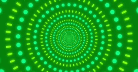 Image of moving shapes on green background Illustrazione stock