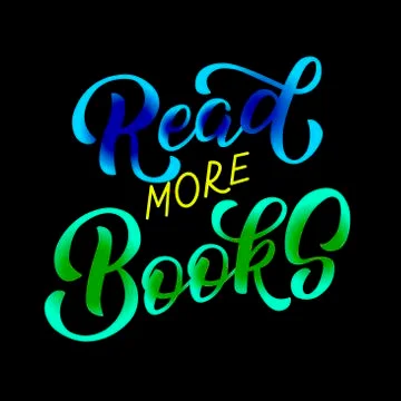 Image with multi-colored inscription - read more books - in vector graphics on Stock Illustration