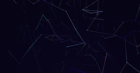 Image of multi colored light trails on blue background Stock Illustration