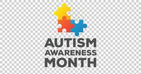 Image of multi coloured puzzle elements forming square with words Autism イラスト素材