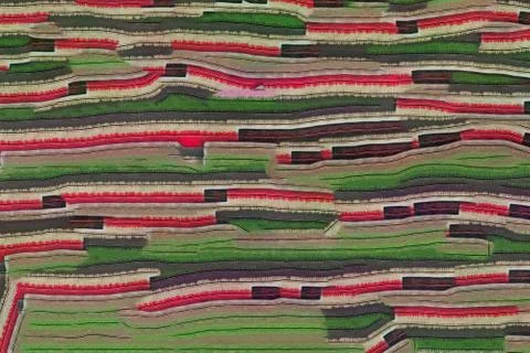 Image of a multicolored with irregular random block pattern, square format Stock Photos