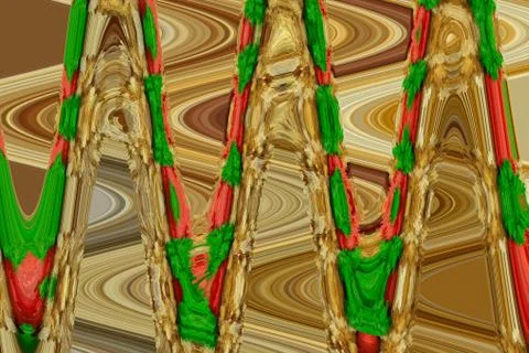 Image of a multicolored stained glass window with irregular block pattern in  Stock Photos