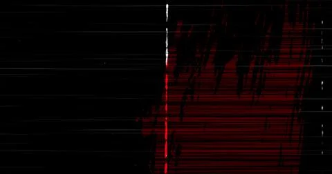 Image of multiple black and red squiggles and lines moving on seamless loop Illustrazione stock