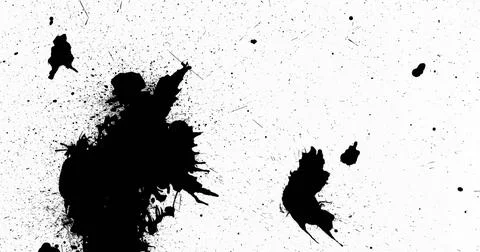 Image of multiple black stains on white background Stockillustratie