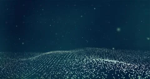 Image of multiple floating light spots on blue background Illustrazione stock