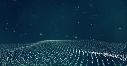 Image of multiple floating light spots on blue background Stock Illustration