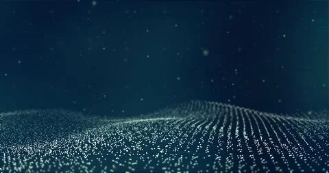 Image of multiple floating light spots on blue background Illustrazione stock