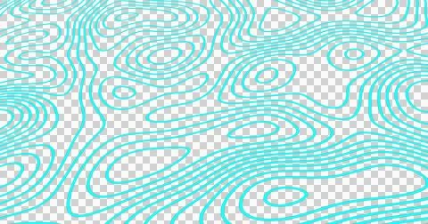 Image of multiple green map lines moving on seamless loop on transparent Stock Illustration