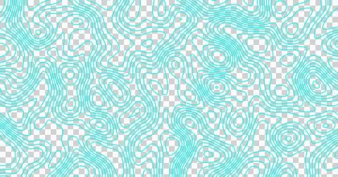 Image of multiple green map lines moving on seamless loop on transparent Stock Illustration