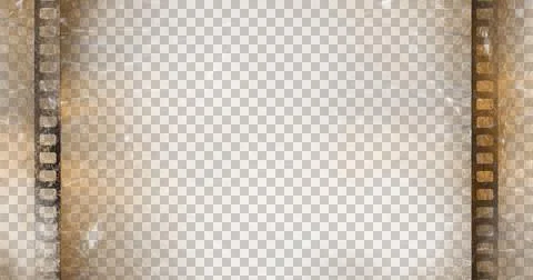 Image of multiple movie frames changing over transparent background Illustrazione stock