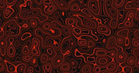 Image of multiple red glowing liquid shapes waving swirling and flowing smoothly Stock Illustration
