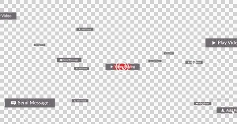 Image of multiple social media communication icons with text on multi coloured Illustrazione stock