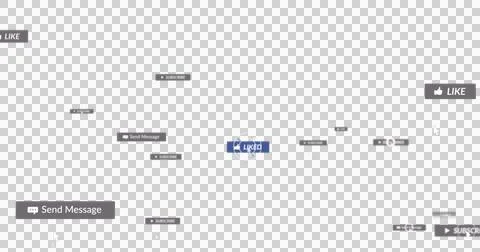 Image of multiple social media communication icons with text on multi coloured Illustrazione stock