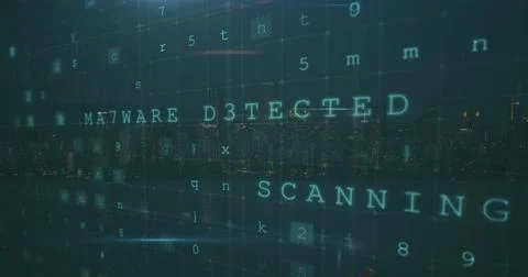 Image of multiple texts, alphabets, number, symbols with lens flare against Stock Photos