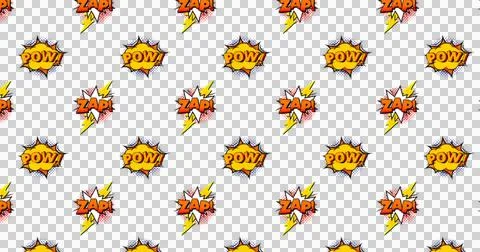 Image of multiple vintage comic cartoon speech bubbles with Zap! and Pow! text イラスト素材