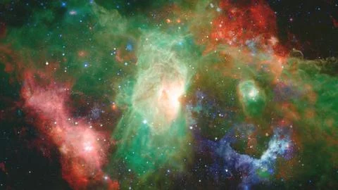 Image of the nebula in deep space. Elements of this image furnished by NASA. Stock Photos