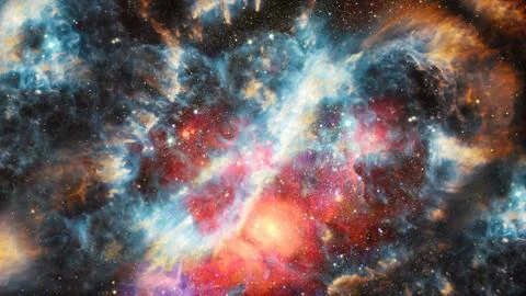 Image of the nebula in deep space. Elements of this image furnished by NASA. Stock Photos