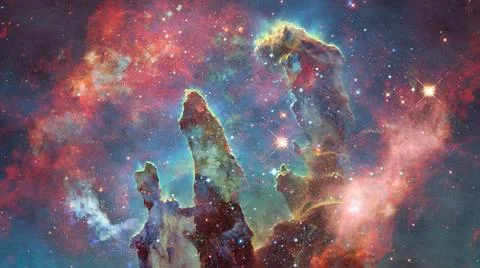 Image of the nebula in deep space. Elements of this image furnished by NAS... Foto stock