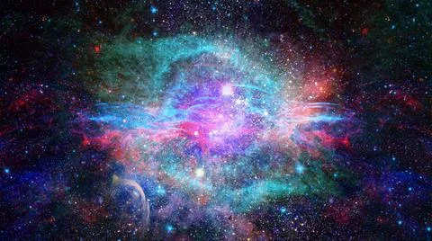 Image of the nebula in deep space. Elements of this image furnished by NAS... 스톡 사진