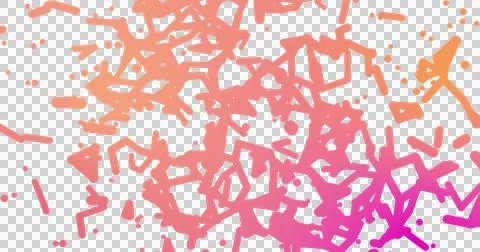 Image of neon network of connections spinning over transparent background Ilustração Stock