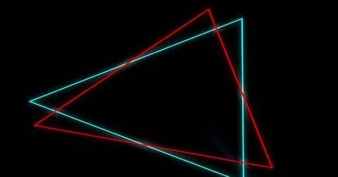 Image of neon pattern over black background Stock Illustration