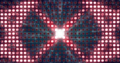Image of neon pattern over light pots moving on seamless loop Stock Photos