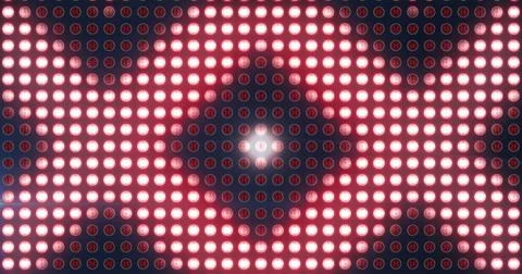 Image of neon pattern over light pots moving on seamless loop Stock Photos