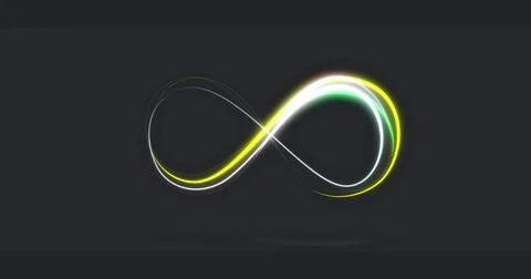 Image of neon shape over data processing Stock Photos