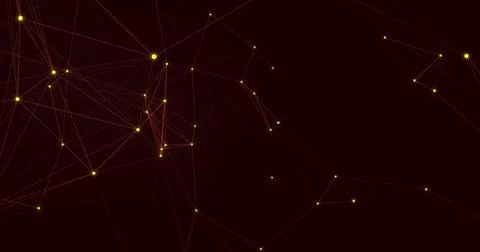 Image of network of connections on black background Stock Illustration