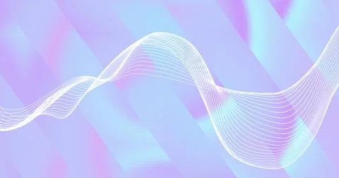 Image of network of connections with data transfer over pastel multi colour.. Stock Photos