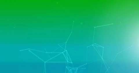 Image of network of connections on green background Illustrazione stock