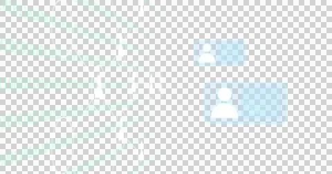 Image of network of connections with icons over data processing on transparent Ilustração Stock