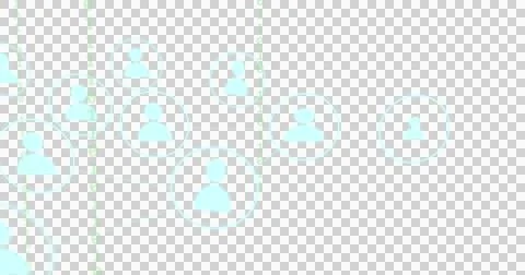 Image of network of connections with icons over data processing on transparent Ilustração Stock