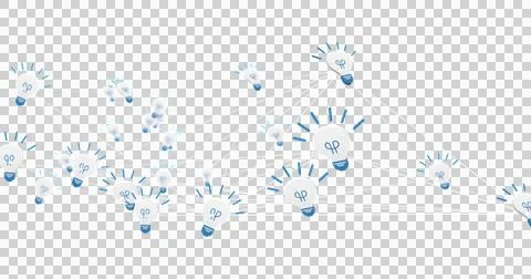 Image of network of connections of multiple light bulbs on black background Stock Illustration