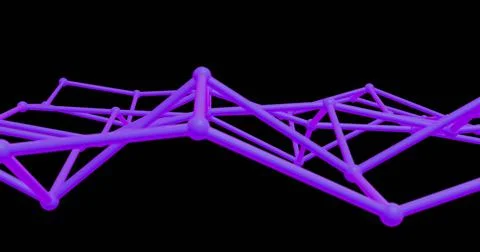 Image of network of connections over black background Stock Illustration