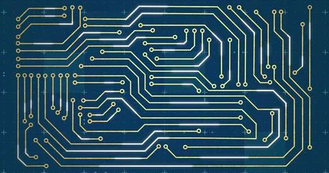 Image of network of connections over blue background Stock Illustration