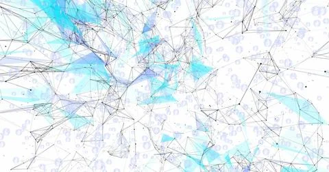 Image of network of connections over bubbles on white background Stock Photos