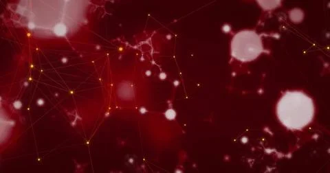 Image of network of connections over dark background イラスト素材