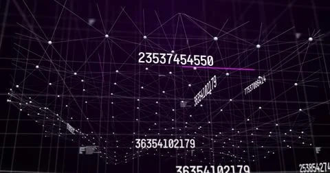 Image of network of connections over data processing Stockillustratie
