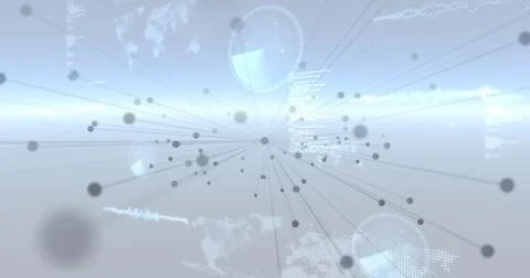 Image network connections over data processing and scanning 스톡 일러스트