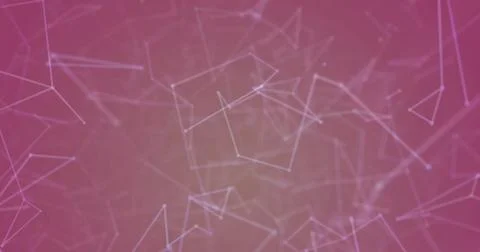 Image of network of connections on purple background Stock Illustration