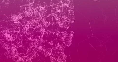 Image of network of connections on purple background Stock Illustration