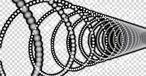Image of network of connections waving over transparent background Ilustração Stock