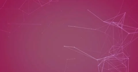 Image of network of plexus connections on red background Stock Illustration