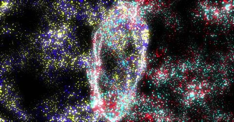 Image of networks of connections and data processing over black background 스톡 사진