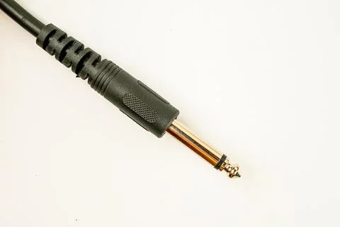 Image of a new, high-quality USB cable with a Type A plug resting on a neut.. Stockfoto's
