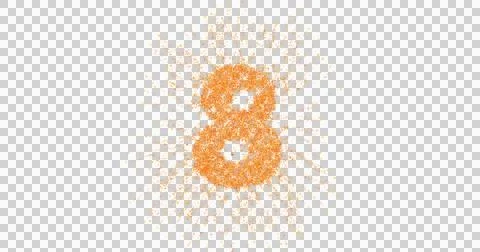 Image of new year's eve countdown in gold exploding glitter on white background Stock Illustration