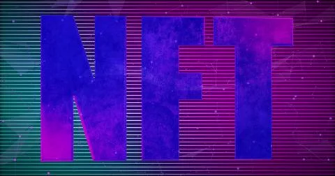 Image of nft text over shapes Stockillustratie