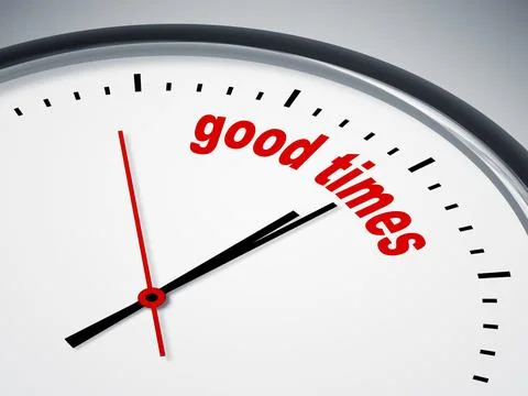 An image of a nice clock with good times Stock Illustration